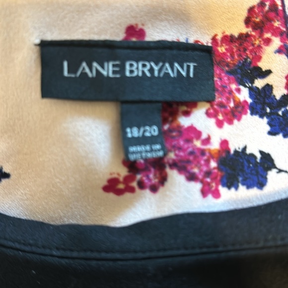 Lane Bryant Sz 18/20 Floral Bkack Dress - Picture 6 of 7